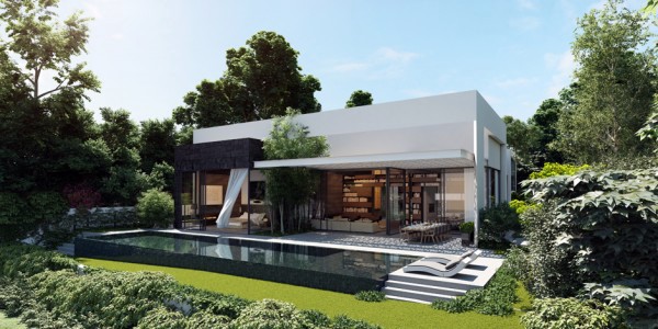 Modern home shows opulent wall design studio designed by Ando