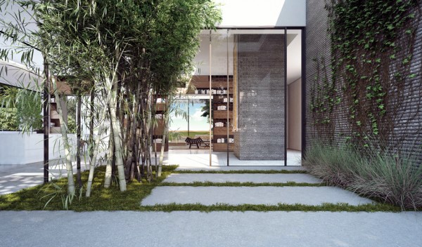 Modern home shows opulent wall design studio designed by Ando