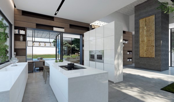 Modern home shows opulent wall design studio designed by Ando