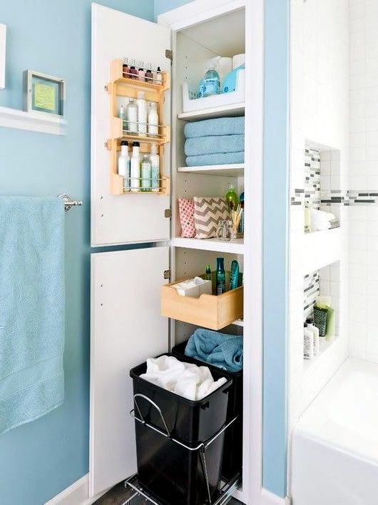 Storage space in the bathroom