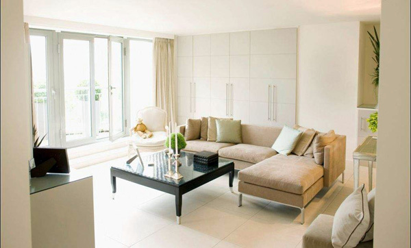 Stylish beige interior design - cozy and pleasant atmosphere