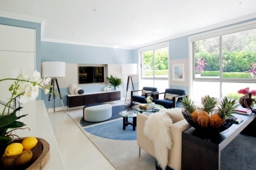Interior Design Ideas - Graphic pattern in the living and dining area