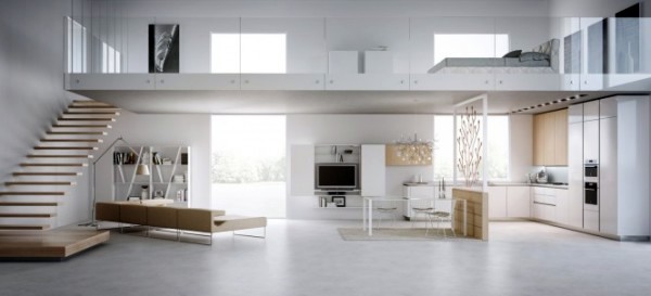 White Interior design - Modern Loft