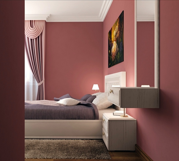 Altrosa as wall color - fresh color design