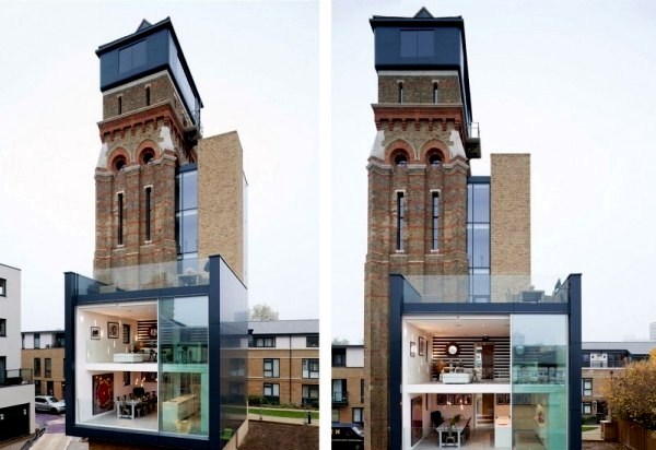 Renovation in a water tower in London gives a Nice Apartment Renovation in a water tower in London gives a Nice Apartment