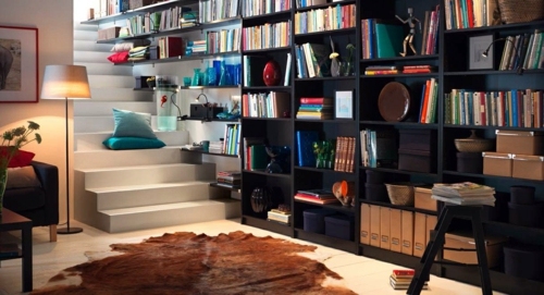 Creative ideas for books Storage - original home library design