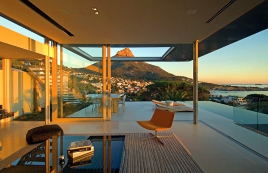 Lounge garden furniture in a minimalist style