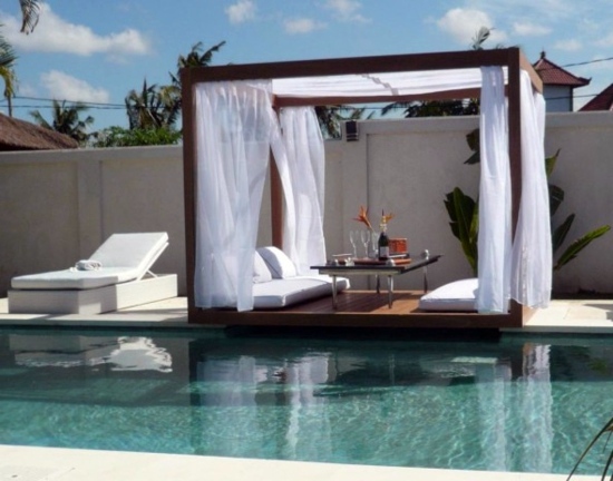 Lounge garden furniture in a minimalist style