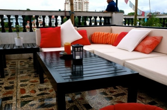 Lounge garden furniture in a minimalist style