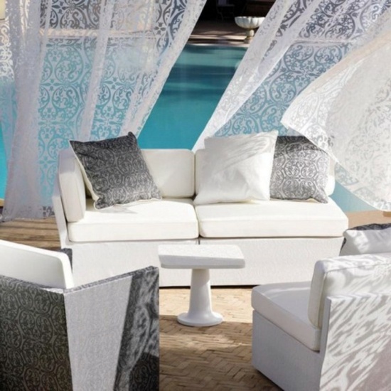Lounge garden furniture in a minimalist style