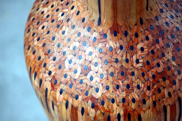 Scandinavian Design - Decoration vases made from pencils