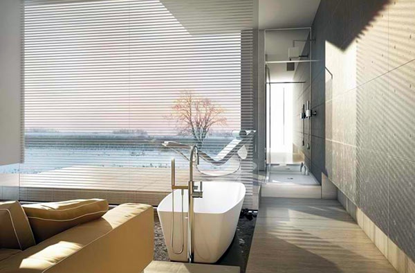Stylish modern bathroom by Moma Design