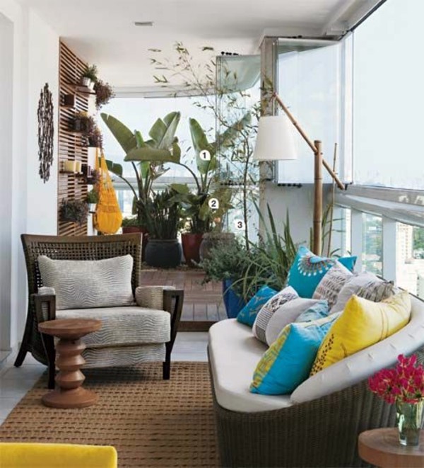 A colored carpet will refresh your terrace balcony beautiful Avso