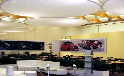 Procedes Chénel shows modern ceiling design with suspended ceilings Procedes Chénel shows modern ceiling design with suspended ceilings