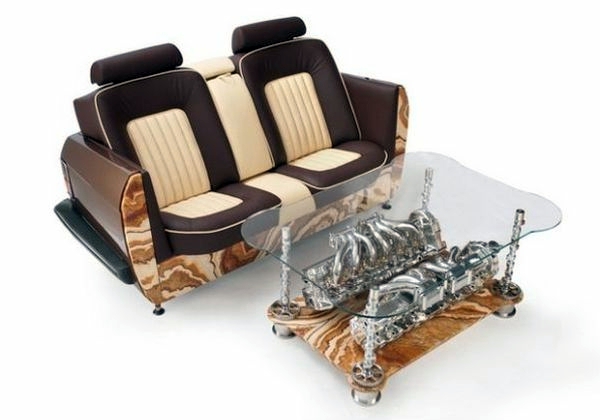 Selected coffee tables and sofas from auto parts Selected coffee tables and sofas from auto parts