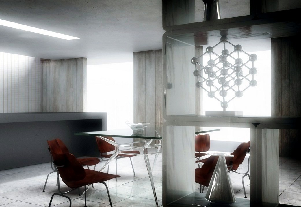 White decor dining area White decor dining area