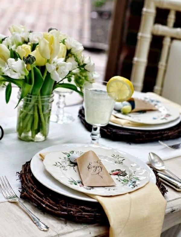 44 stylish and inspiring ideas Frühlingstischdeko