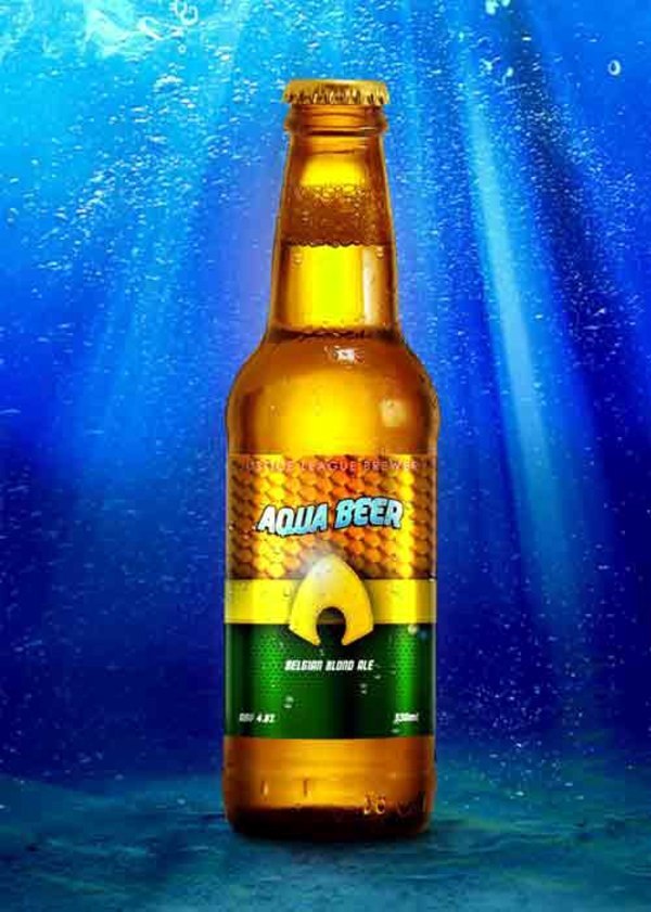 Cool beer bottle labels of Super Heroes