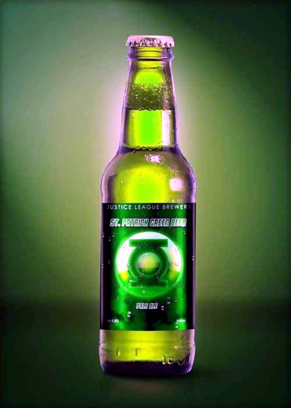 Cool beer bottle labels of Super Heroes