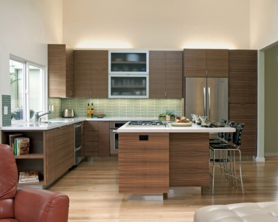Colors for kitchen walls - 15 great backs in green shades Colors for kitchen walls - 15 great backs in green shades