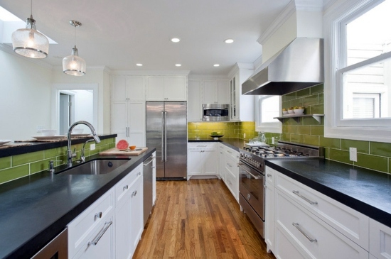 Colors for kitchen walls - 15 great backs in green shades Colors for kitchen walls - 15 great backs in green shades