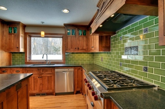 Colors for kitchen walls - 15 great backs in green shades Colors for kitchen walls - 15 great backs in green shades