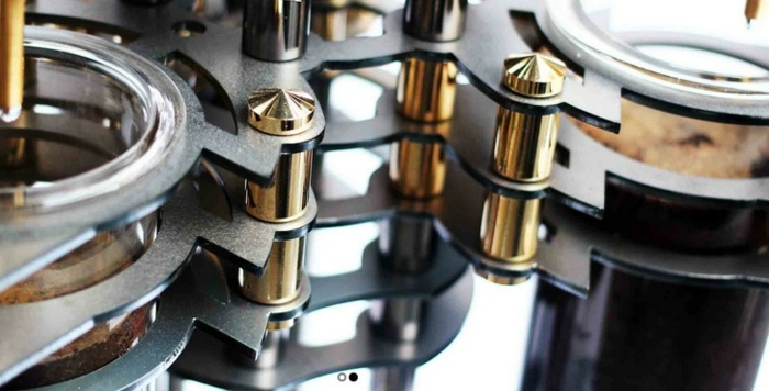 Designer coffee maker in the form of a Gothic cathedral Designer coffee maker in the form of a Gothic cathedral