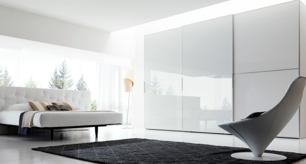 Modern wardrobes in the bedroom