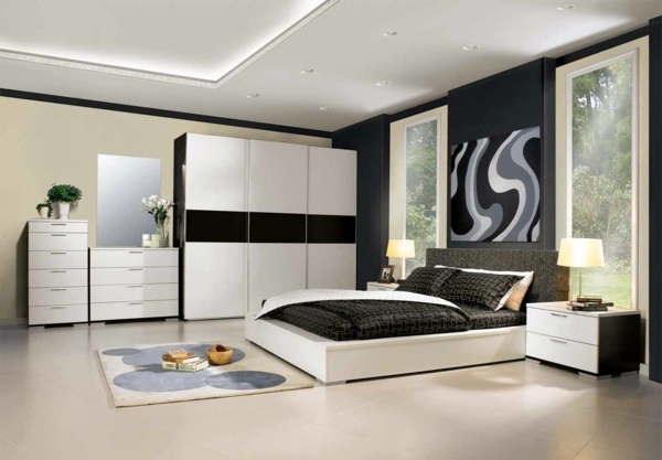 Modern wardrobes in the bedroom
