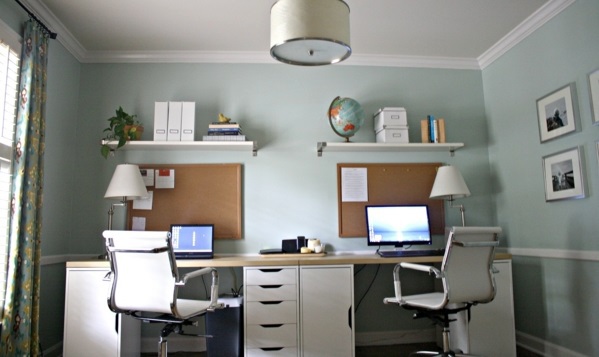 Home Office Design for two persons - Share you get your work space while keeping your marriage Home Office Design for two persons - Share you get your work space while keeping your marriage