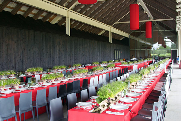 Esszimmer - Tablecloth red - create a festive and original table decoration