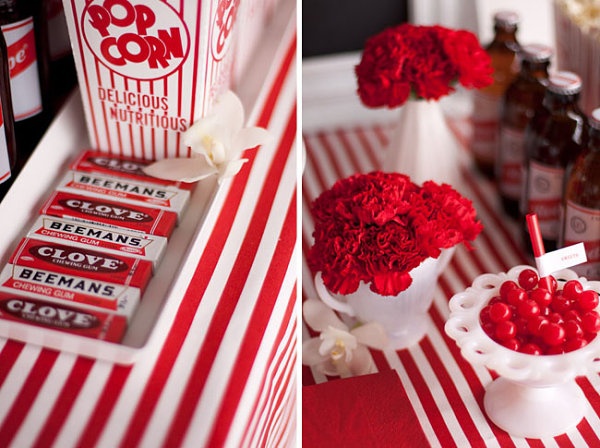 Tablecloth red - create a festive and original table decoration