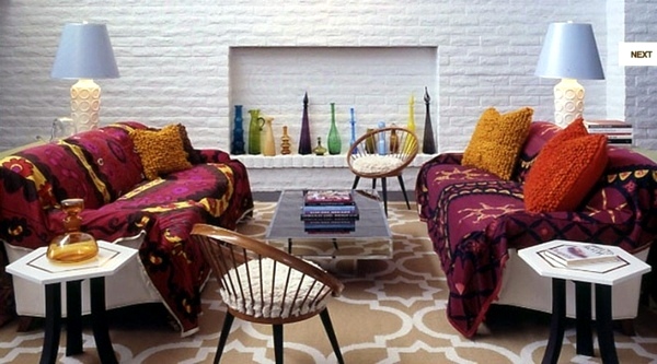 Apartment set ideas - variety of home furnishings and lively textures