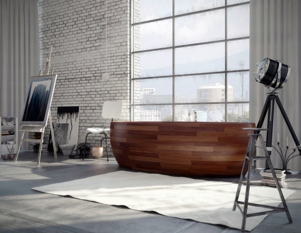 Exquisite wooden bathtubs from Unique Wood Design