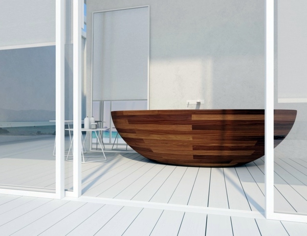 Exquisite wooden bathtubs from Unique Wood Design