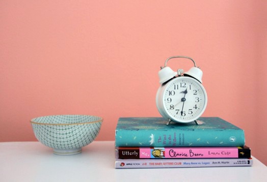 Magical bedroom in pastel colors for girls