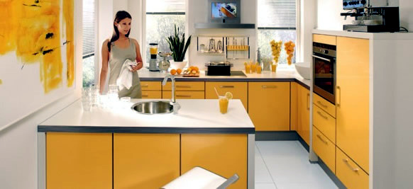 Yellow kitchens