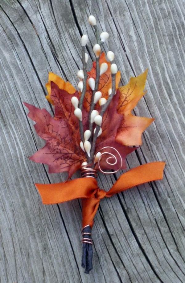 Insert autumn flowers as table decoration or home - great examples