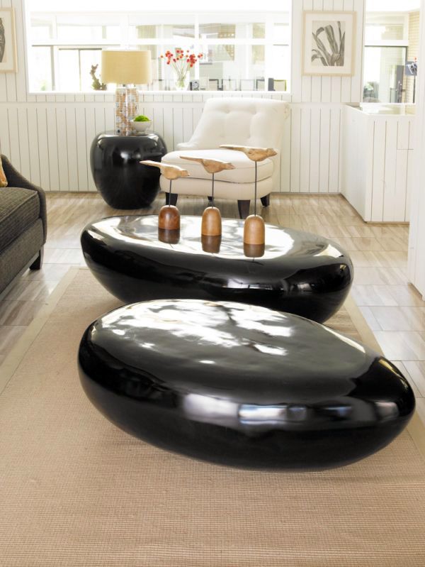 Coffee Tables And Stylish Decoration In Natural Look Felted Wool