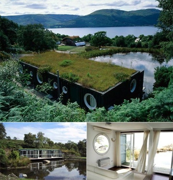 Green Roof Garden House - Exterior in Green