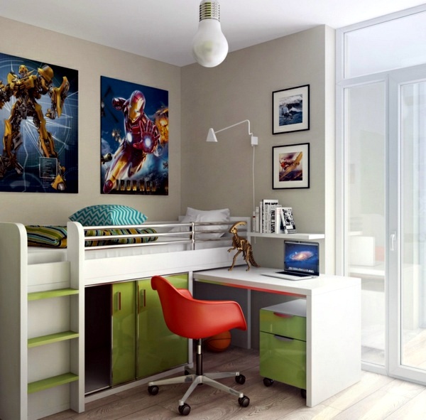 Great nursery decor with effective methods for space saving