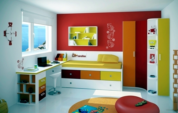 Great nursery decor with effective methods for space saving