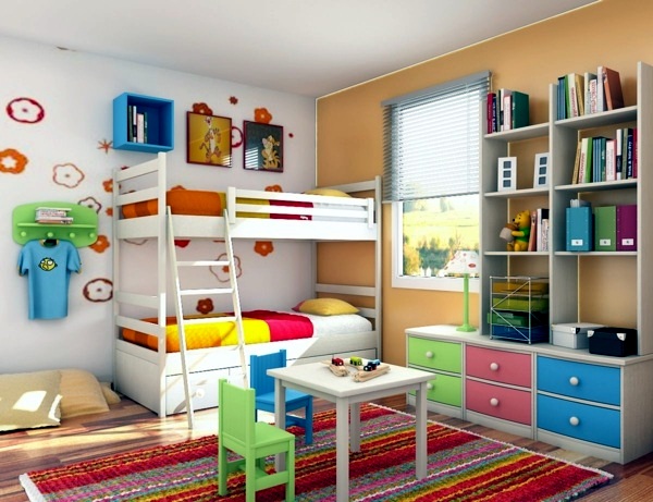 Great nursery decor with effective methods for space saving