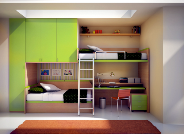 Great nursery decor with effective methods for space saving