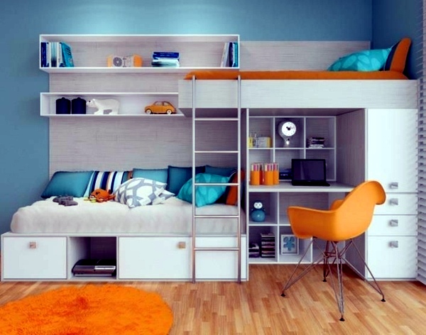 Great nursery decor with effective methods for space saving