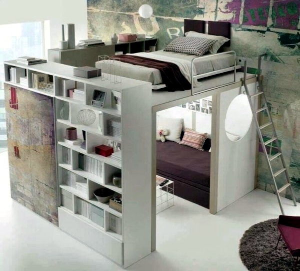 Great nursery decor with effective methods for space saving