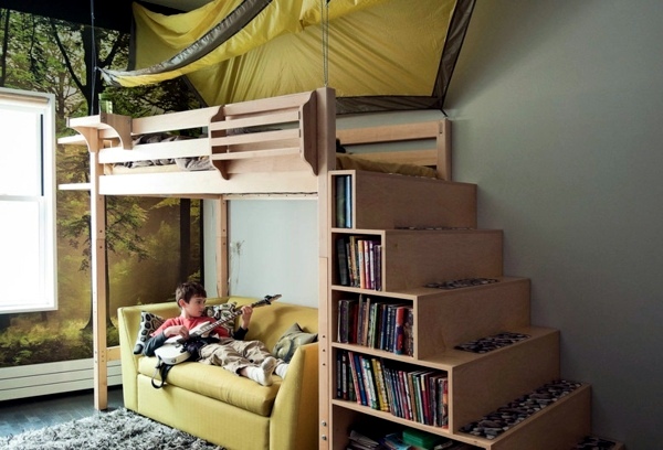 Great nursery decor with effective methods for space saving