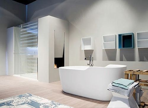 25 Bathroom designs with built-in fireplaces - romantic atmosphere 25 Bathroom designs with built-in fireplaces - romantic atmosphere