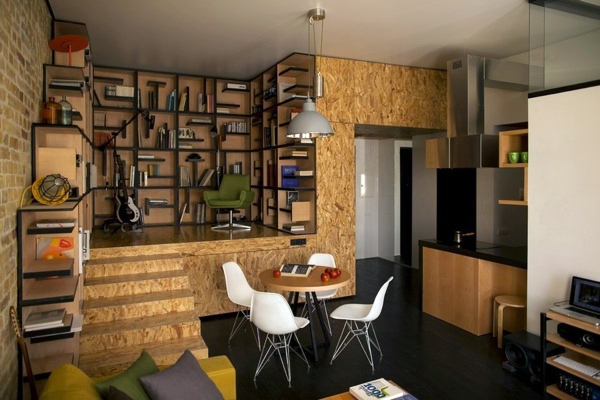 Creative apartment with flowing design - a fresh furnishing idea from Kiev
