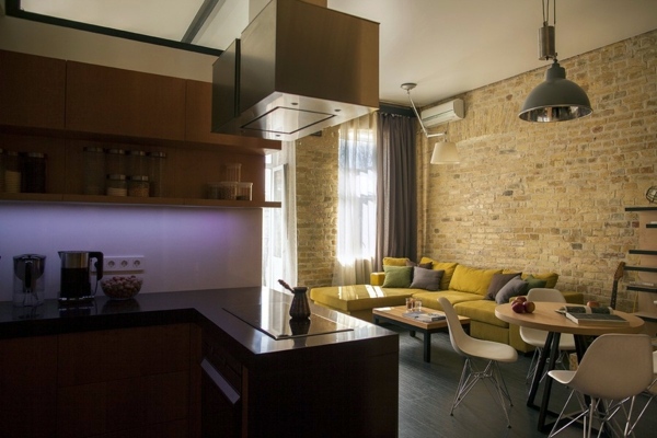 Creative apartment with flowing design - a fresh furnishing idea from Kiev